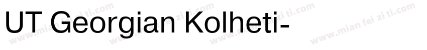 UT Georgian Kolheti字体转换